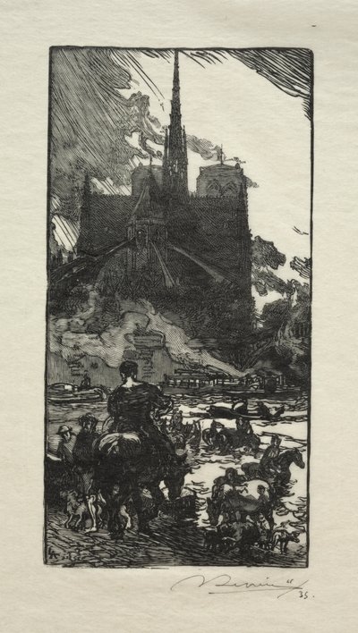 Wodopoj w Point St. Louis autorstwa Auguste Louis Lepère