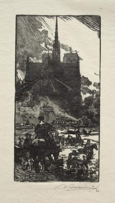 LAbreuvoir w Point St. Louis. autorstwa Auguste Louis Lepère