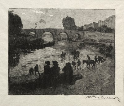 Kąpielisko Pont Marie autorstwa Auguste Louis Lepère