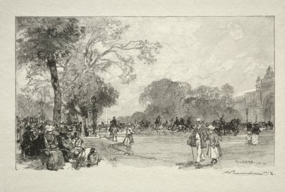 Avenue des Champs-Elysees. autorstwa Auguste Louis Lepère