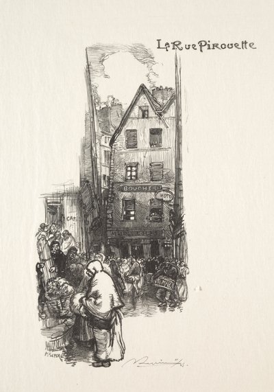 Ulica Piruet autorstwa Auguste Louis Lepère