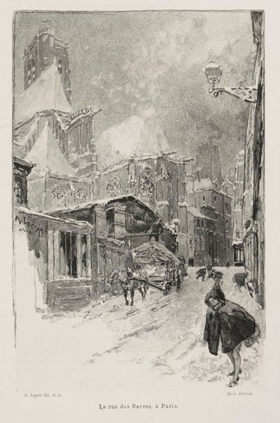 Rue des Barres, Paryż autorstwa Auguste Louis Lepère