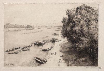 Sekwana przy Moście Narodowym autorstwa Auguste Louis Lepère