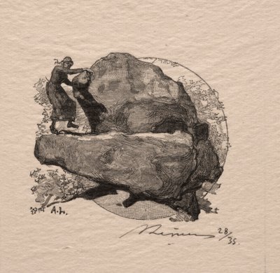Trzęsąca się skała. autorstwa Auguste Louis Lepère