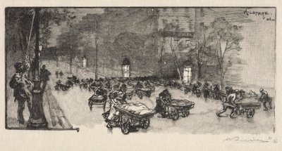Bulwar, na rogu Faubourg Montmartre autorstwa Auguste Louis Lepère