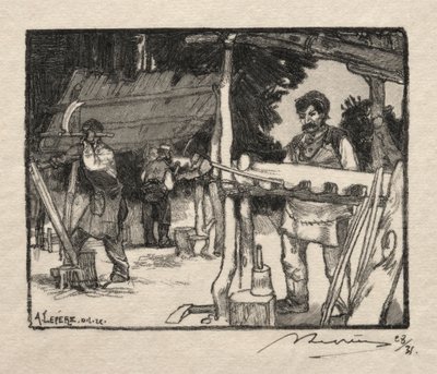 Producent listew, 1889. autorstwa Auguste Louis Lepère