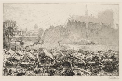 Wielki Targ Jabłkowy, 1917. autorstwa Auguste Louis Lepère