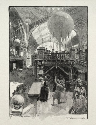 Pałac Sztuk Wyzwolonych, Wnętrze. autorstwa Auguste Louis Lepère