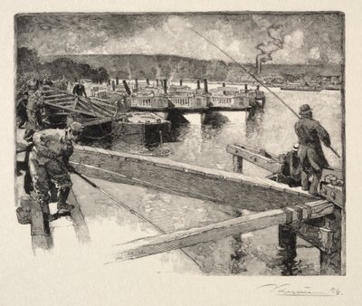 Garaż omnibusowy. autorstwa Auguste Louis Lepère