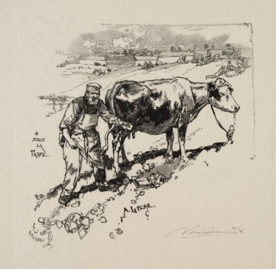 Sprzedawca mleka. autorstwa Auguste Louis Lepère