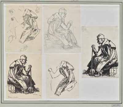 Król Piotr Serbii autorstwa Auguste Louis Lepère