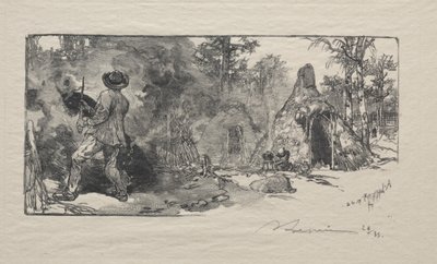 Charbonnieres, 1887. autorstwa Auguste Louis Lepère