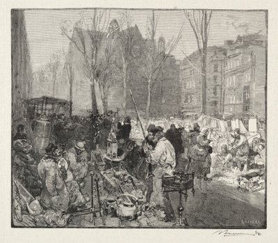 Rynek złomu. autorstwa Auguste Louis Lepère