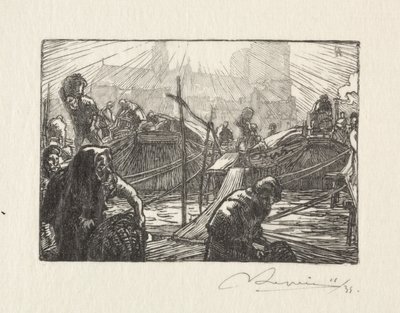 Notre Dame widziana z Apple Market autorstwa Auguste Louis Lepère