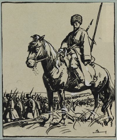 oficer kozacki autorstwa Auguste Louis Lepère