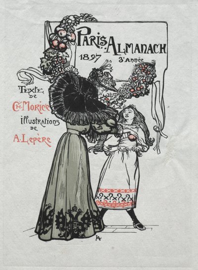 Almanach Paryski, 1897: Okładka autorstwa Auguste Louis Lepère
