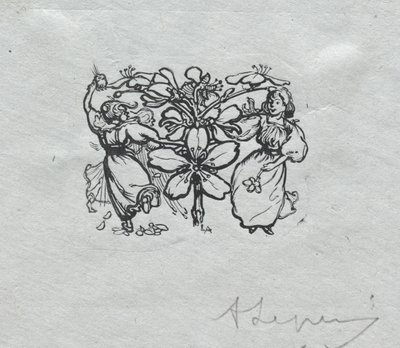 Almanach Paryski, 1897: Końcówka, wiosna autorstwa Auguste Louis Lepère