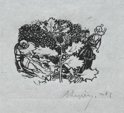 Almanach Paryski, 1897: Końcówka, Zima autorstwa Auguste Louis Lepère