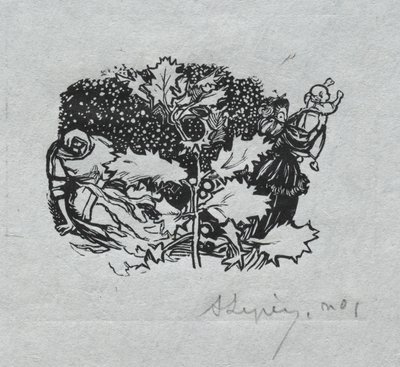 Almanach Paryski, 1897: Końcówka, Zima, 1897. autorstwa Auguste Louis Lepère