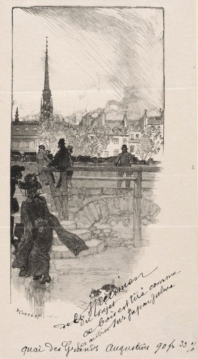 Quai des Grands Augustins autorstwa Auguste Louis Lepère