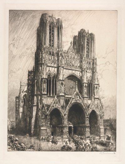 Katedra w Reims autorstwa Auguste Louis Lepère