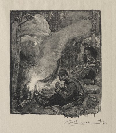 Posiłek drwala autorstwa Auguste Louis Lepère
