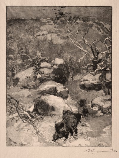 Roche Cuvier Chatillon autorstwa Auguste Louis Lepère