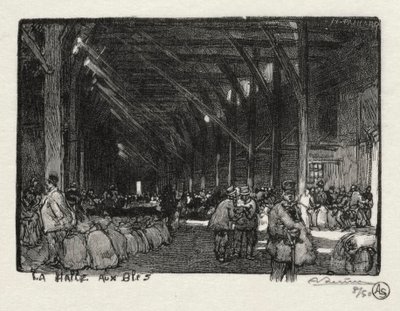 Ilustrowany Rouen: Halle aux Blès autorstwa Auguste Louis Lepère