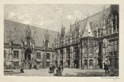 Ilustrowany Rouen: Pałac Sprawiedliwości, 1896. autorstwa Auguste Louis Lepère
