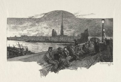 Ilustrowany Rouen: Most kamieni, 1896. autorstwa Auguste Louis Lepère