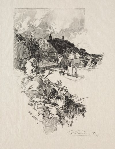 Droga do Wersalu. autorstwa Auguste Louis Lepère