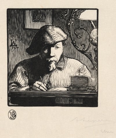 Autoportret, 1895. autorstwa Auguste Louis Lepère