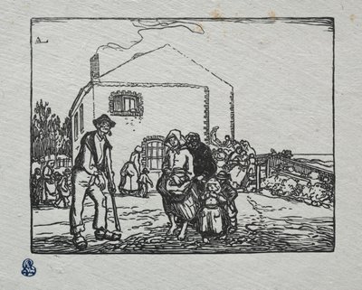 Żebracy w ostatnim domu, 1905. autorstwa Auguste Louis Lepère