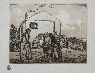 Żebracy w ostatnim domu, 1905. autorstwa Auguste Louis Lepère