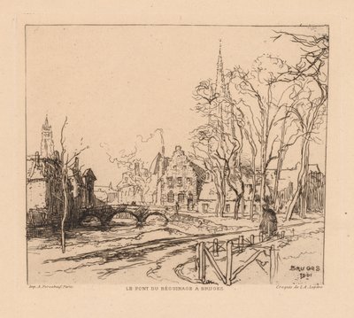 Most Beginażu w Brugii autorstwa Auguste Louis Lepère