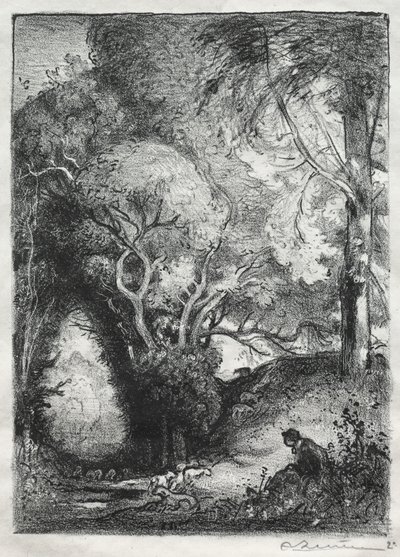 Wąwóz w czerwcu. autorstwa Auguste Louis Lepère