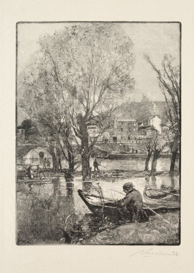 Róg wyspy Billancourt autorstwa Auguste Louis Lepère