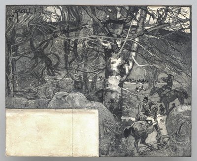 Polowanie z ogarem, Mont Gérard
 autorstwa Auguste Louis Lepère