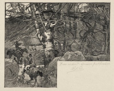 Polowanie na Mont Gérard autorstwa Auguste Louis Lepère