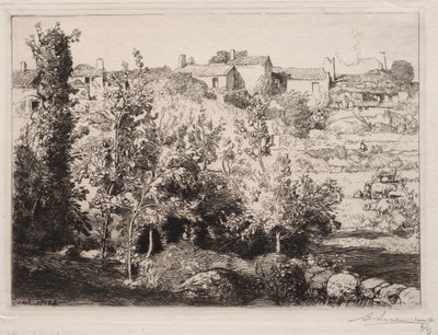 Wioska Meule autorstwa Auguste Louis Lepère