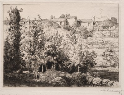 Wieś Millstone, 1907. autorstwa Auguste Louis Lepère