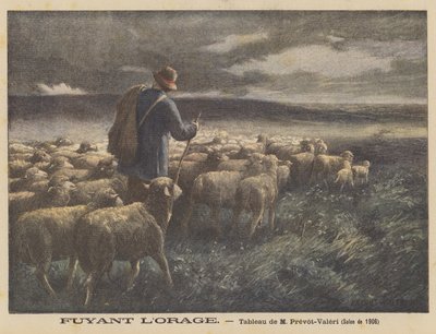Uciekając przed burzą autorstwa Auguste Prévot Valeri