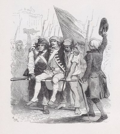 Czternasty lipca, z Dzieł wszystkich Bérangera, 1836. Twórcy: Auguste Raffet, Lacoste, Eugène Guillaumot. autorstwa Auguste Raffet, Lacoste, Eugène Guillaumot