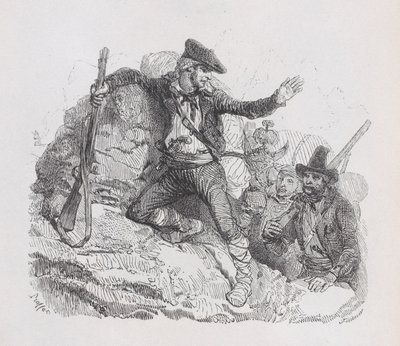 Przemytnicy, z Dzieł wszystkich Bérangera, 1836 autorstwa Auguste Raffet