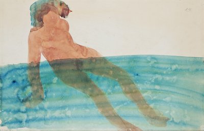 Kąpiąca się, przed 1902 (ołówek i akwarela na papierze) autorstwa Auguste Rodin