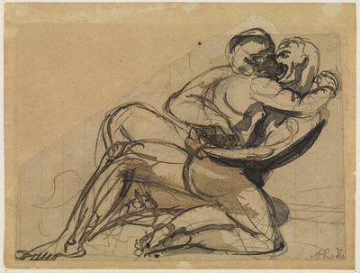 Mężczyzna obejmujący kobietę autorstwa Auguste Rodin