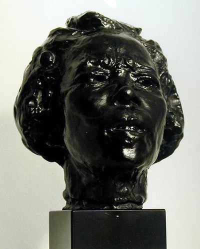 Hanako (brąz) (zdjęcie czarno-białe) autorstwa Auguste Rodin