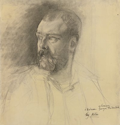 Portret Octave Mirbeau 1848-1917, ok. 1893 autorstwa Auguste Rodin
