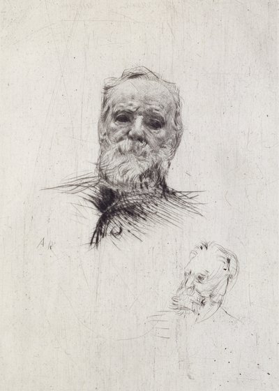 Portret Victora Hugo (1802-85) (lito) autorstwa Auguste Rodin