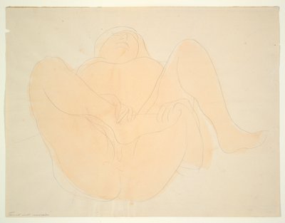 Półleżąca nagość kobieca autorstwa Auguste Rodin